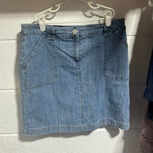 Karen Scott Petites 10P jean skirt